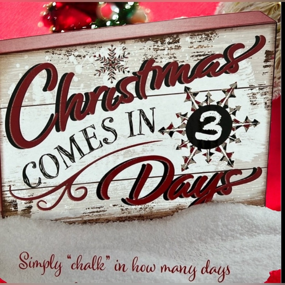 Christmas Countdown Calendar Hang or Stand New With Tags